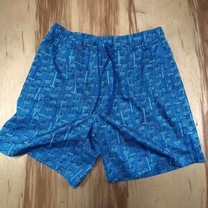 Robert Graham Swim Trunks Golf 7" Inseam Blue Pink Mens LargeExcellent Condition